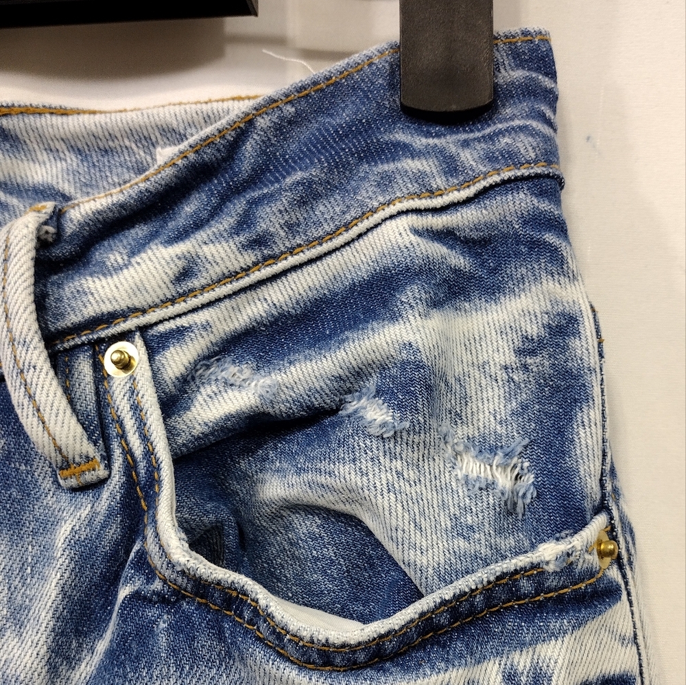 Frame Denim Le Original High Rise Slim Straight Leg Jeans 23 Blue Boho Retro - Picture 4 of 12